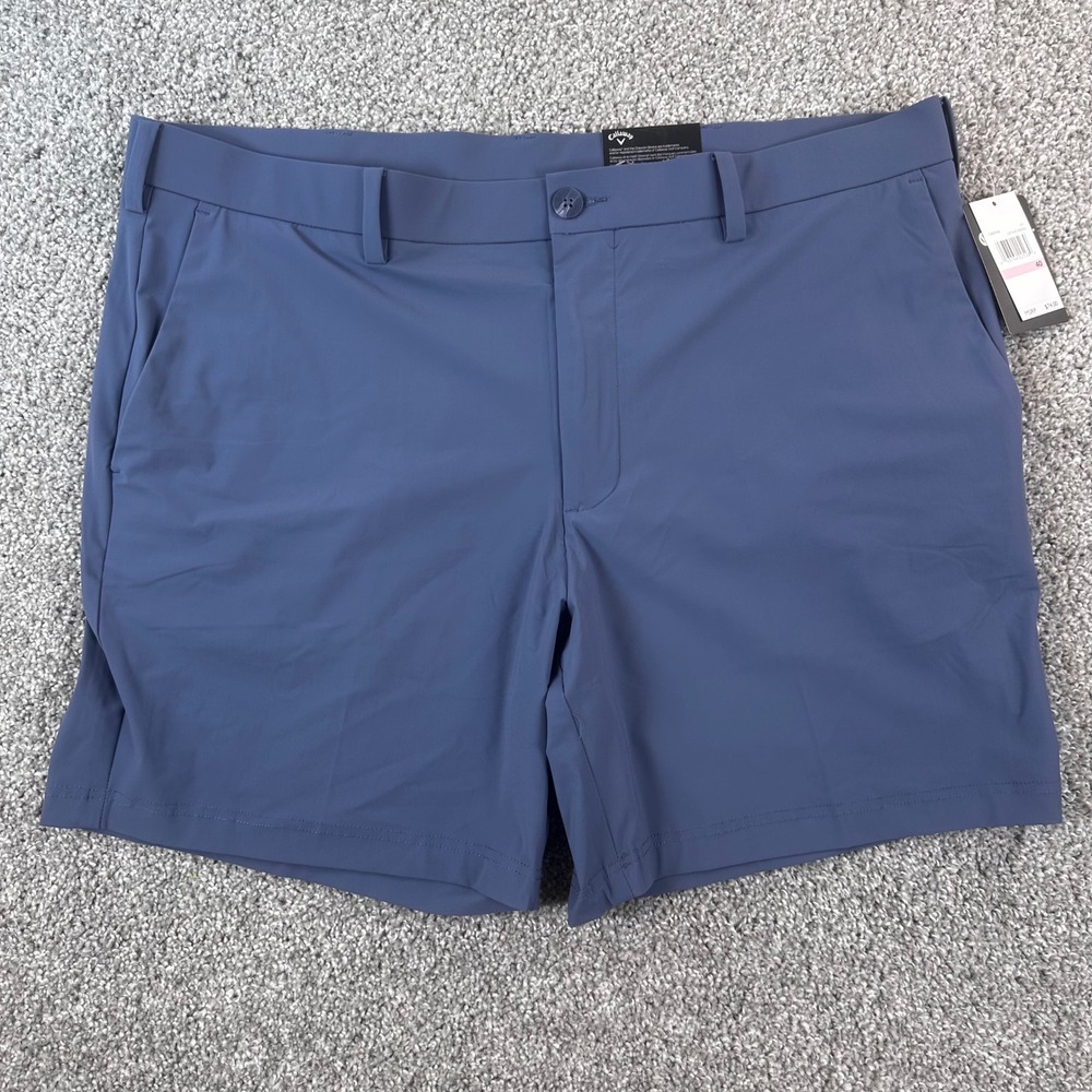 Callaway Golf Shorts Mens 40 Vintage Indigo Blue 7in Inseam Stretch Sun NEW - Picture 2 of 8